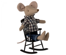 Load image into Gallery viewer, Maileg Rocking Chair, Mouse - Anthracite