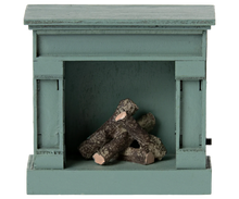 Load image into Gallery viewer, Maileg Fireplace - Mouse - Blue
