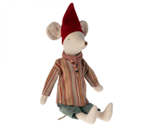 Load image into Gallery viewer, Maileg - Christmas Mouse - Medium Boy - Scarf
