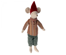 Load image into Gallery viewer, Maileg - Christmas Mouse - Medium Boy - Scarf