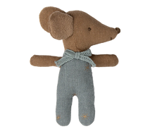 Load image into Gallery viewer, Maileg Sleepy Wakey Baby Mouse in Matchbox - Blue