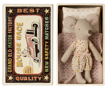 Load image into Gallery viewer, Maileg Little Sister, Mouse in Matchbox