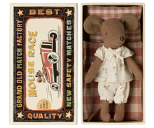 Load image into Gallery viewer, Maileg Big Sister Mouse in a Matchbox + Pajamas