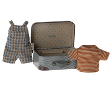 Load image into Gallery viewer, Maileg Overalls & Shirt in Suitcase, Mouse Big Brother