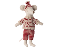Load image into Gallery viewer, Maileg - Winter Mouse with Ski Set, Mum-Red