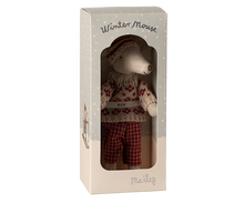 Load image into Gallery viewer, Maileg - Winter Mouse with Ski Set, Mum-Red