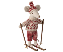 Load image into Gallery viewer, Maileg - Winter Mouse with Ski Set, Mum-Red