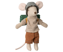 Load image into Gallery viewer, Maileg - Hiker Mouse, Big Brother - Thin Stripes