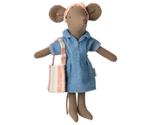 Load image into Gallery viewer, Maileg Denim Dress and Bag, Mum Mouse