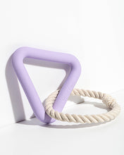 Load image into Gallery viewer, Wild One - Triangle Tug Dog Chew Toy: Lilac / STANDARD