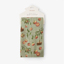Load image into Gallery viewer, Milkbarn Organic Cotton Two-Piece Burp Cloth Set | Apple Orchard