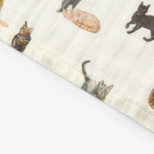 Load image into Gallery viewer, Milkbarn Organic Cotton Two-Piece Burp Cloth Set | Cat