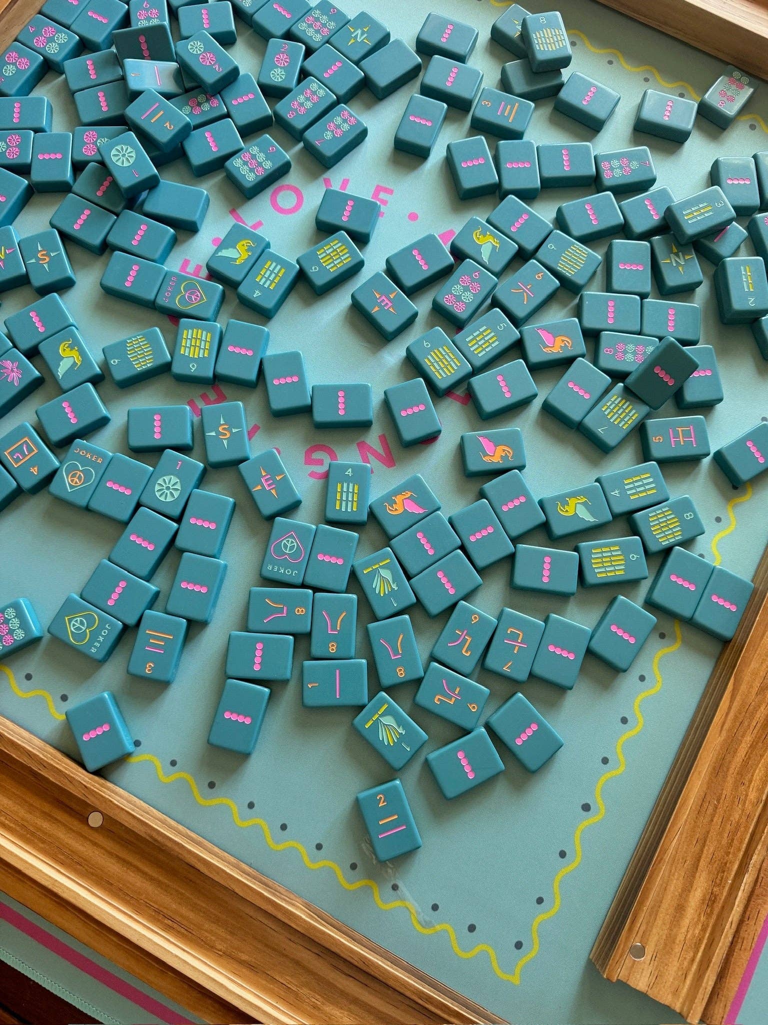 Peace Love Mahjong - OG Mahj Tiles | Totally Teal – North No. 4