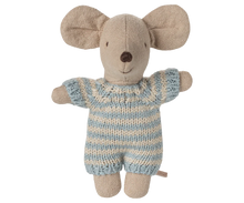 Load image into Gallery viewer, Maileg Baby Mouse in Carry Cot - Blue