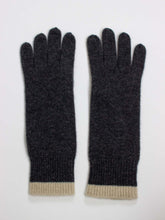 Load image into Gallery viewer, Oats & Rice Cuffed Cashmere Gloves | Charcoal