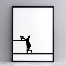 Load image into Gallery viewer, HAM Fine Art Hand-Pulled Screen Print - Cake Loving Rabbit