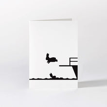 Load image into Gallery viewer, HAM Luxury Greeting Card - Diving Rabbit