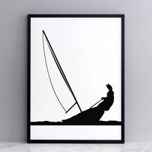 Load image into Gallery viewer, HAM Fine Art Hand-Pulled Screen Print - Sailing Rabbit
