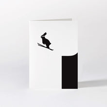 Load image into Gallery viewer, HAM Luxury Greeting Card - Ski Jumping Rabbit