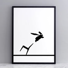 Load image into Gallery viewer, HAM Fine Art Hand-Pulled Screen Print - Superhero Rabbit