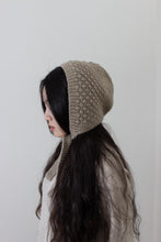 Load image into Gallery viewer, Oats & Rice Cashmere Popcorn Crochet Bonnet | Mushroom Brown