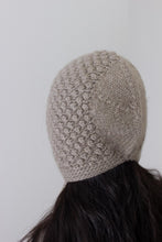 Load image into Gallery viewer, Oats & Rice Cashmere Popcorn Crochet Bonnet | Mushroom Brown