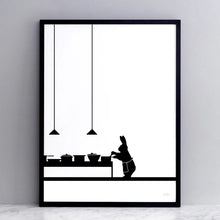Load image into Gallery viewer, HAM Fine Art Hand-Pulled Screen Print - Cooking Rabbit