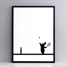 Load image into Gallery viewer, HAM Fine Art Hand-Pulled Screen Print - Tennis Rabbit