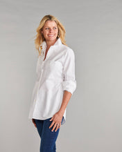 Load image into Gallery viewer, Claridge + King - The Mod in Crisp White Pinpoint: White easy-care pinpoint / L