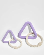 Load image into Gallery viewer, Wild One - Triangle Tug Dog Chew Toy: Lilac / STANDARD