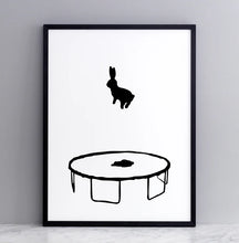 Load image into Gallery viewer, HAM Fine Art Hand-Pulled Screen Print - Bouncing Rabbit