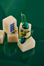 Load image into Gallery viewer, Abacus Row Big Heart Earrings, Mirror Mirror - Emerald