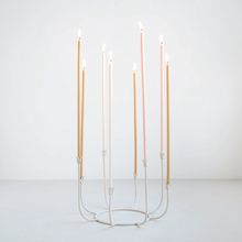 Load image into Gallery viewer, The Floral Society - Beacon Long Stem Candelabra - Parchment