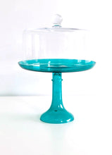 Load image into Gallery viewer, Estelle Colored Glass Cake Stand - Emerald Green