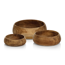 Load image into Gallery viewer, Bali Teak Root Bowls - Set of Three