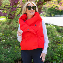 Load image into Gallery viewer, Pretty Rugged Waterproof Pretty Puffer Vest - Red