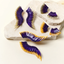 Load image into Gallery viewer, Mignonne Gavigan Madeline Earrings - Purple Yellow