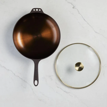 Load image into Gallery viewer, Smithey Ironware Company - No. 11 Deep Cast Iron Skillet with Glass Lid