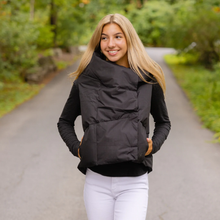 Load image into Gallery viewer, Pretty Rugged Waterproof Pretty Puffer Vest - Black