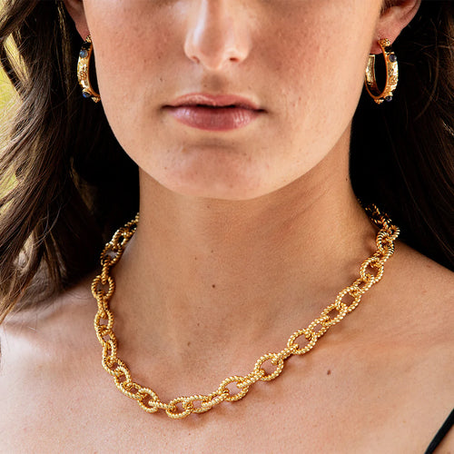 Capucine De Wulf Cleopatra Hoop Earrings - Gold/Blue
