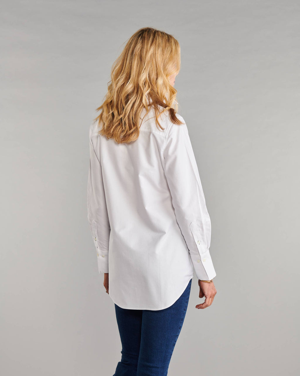Claridge + King - The Mod Shirt in White Oxford: White oxford / 2XL