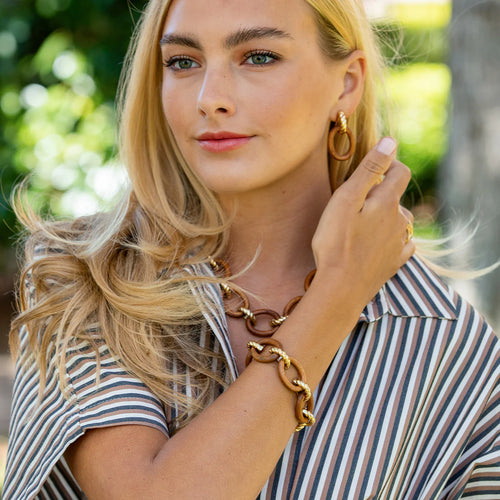 Capucine De Wulf Earth Goddess Link Bracelet - Teak