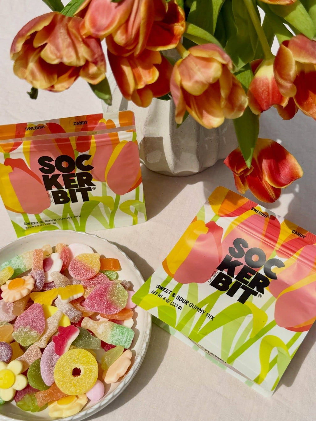 Sockerbit - Spring Gummy Mix Swedish Candy Bag (Sweet & Sour) - 8oz