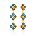 Capucine De Wulf Berry Clover Linear Earrings - Blue Labradorite