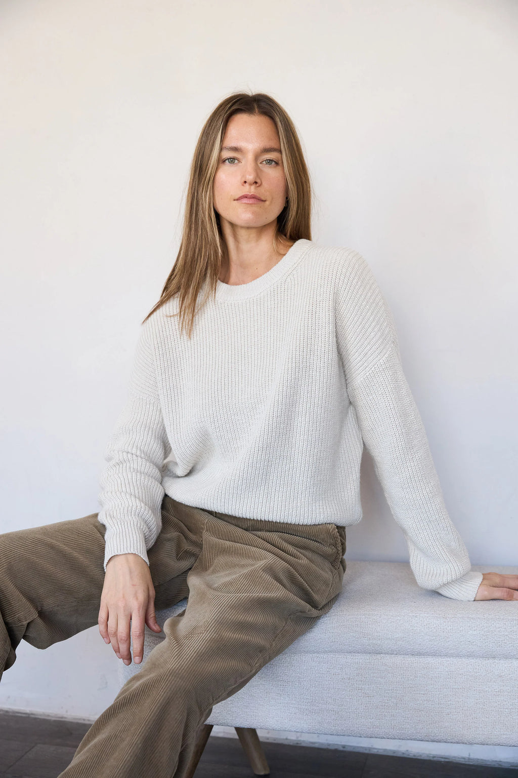 It Is Well L.A. Crewneck Pull-on Sweater - Camel