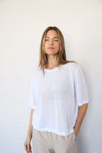 It Is Well L.A Lightweight Short Sleeve Sweater - Salt