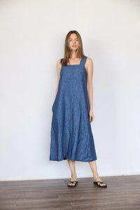 It Is Well L.A. Linen Strap Dress - Black