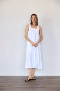 It Is Well L.A. Linen Strap Dress - Black