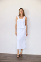 It Is Well L.A. Linen Strap Top - Salt