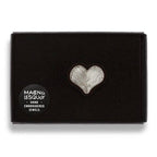 Macon & Lesquoy - Hand embroidered brooch - Silver Heart